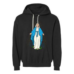 Our Lady Of Grace Virgen De La Medalla Milagrosa Garment-Dyed Fleece Hoodie