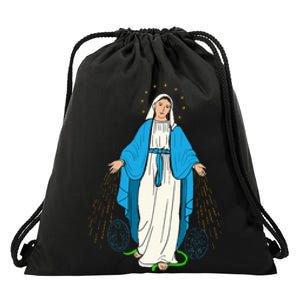 Our Lady Of Grace Virgen De La Medalla Milagrosa Drawstring Bag