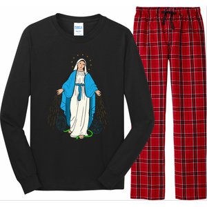 Our Lady Of Grace Virgen De La Medalla Milagrosa Long Sleeve Pajama Set