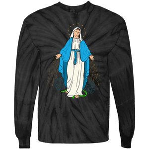 Our Lady Of Grace Virgen De La Medalla Milagrosa Tie-Dye Long Sleeve Shirt