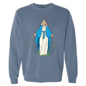 Our Lady Of Grace Virgen De La Medalla Milagrosa Garment-Dyed Sweatshirt