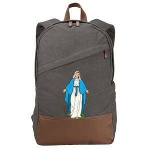 Our Lady Of Grace Virgen De La Medalla Milagrosa Cotton Canvas Backpack