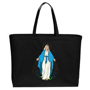 Our Lady Of Grace Virgen De La Medalla Milagrosa Cotton Canvas Jumbo Tote