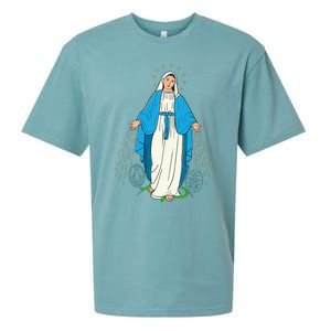 Our Lady Of Grace Virgen De La Medalla Milagrosa Sueded Cloud Jersey T-Shirt