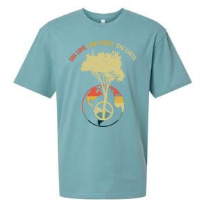 One Love One People One Earth Save Earth Happy Earth Day Gift Sueded Cloud Jersey T-Shirt