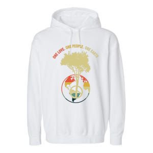 One Love One People One Earth Save Earth Happy Earth Day Gift Garment-Dyed Fleece Hoodie