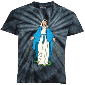 Our Lady Of Grace Virgen De La Medalla Milagrosa Kids Tie-Dye T-Shirt