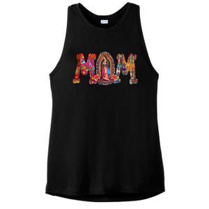 Our Lady Of Guadalupe Catholic Virgin Mary Mexican Mom Gift Ladies PosiCharge Tri-Blend Wicking Tank