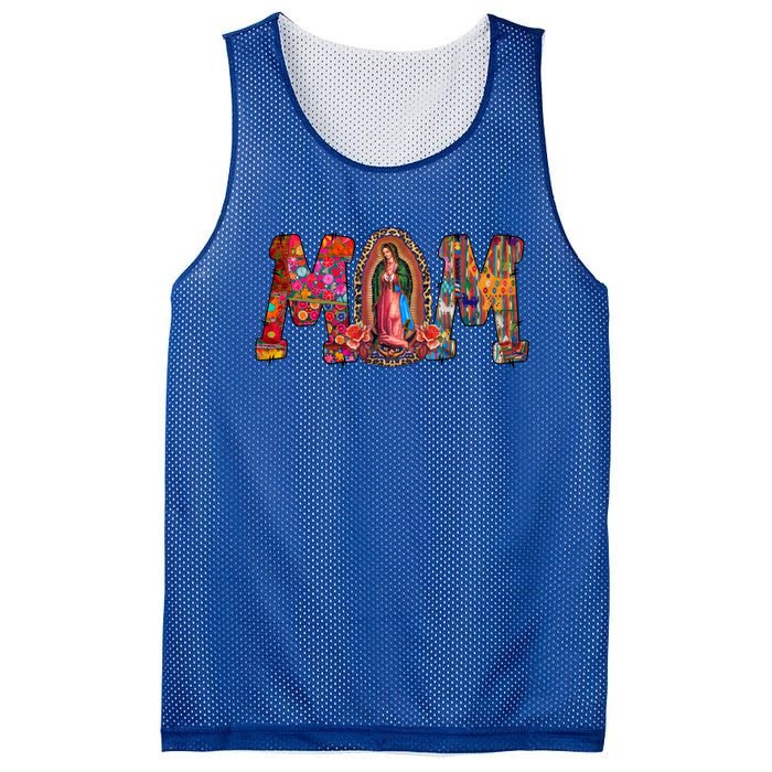 Our Lady Of Guadalupe Catholic Virgin Mary Mexican Mom Gift Mesh Reversible Basketball Jersey Tank