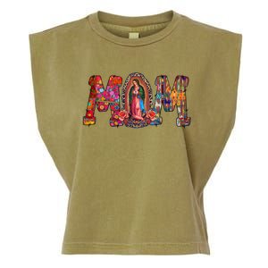 Our Lady Of Guadalupe Catholic Virgin Mary Mexican Mom Gift Garment-Dyed Women's Muscle Tee