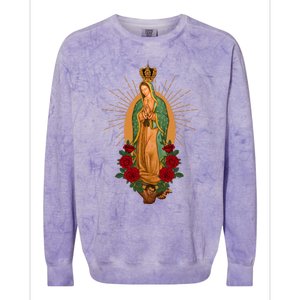 Our Lady Of Guadalupe Virgen De Guadalupe Virgin Mary Linda Colorblast Crewneck Sweatshirt