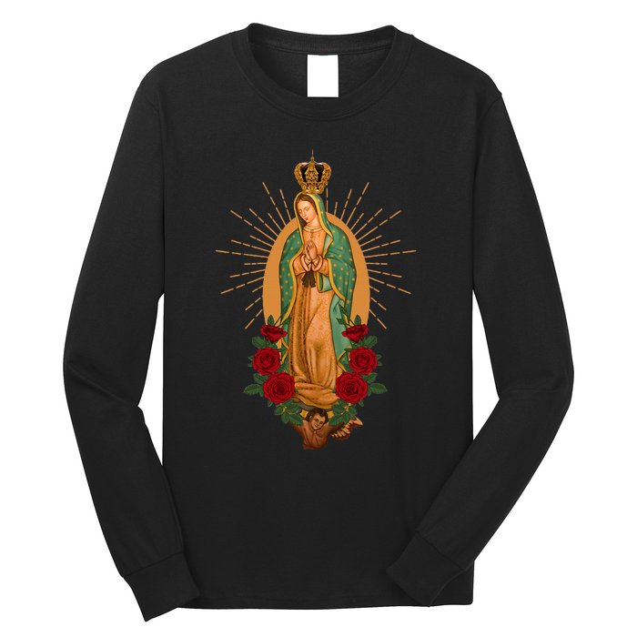 Our Lady Of Guadalupe Virgen De Guadalupe Virgin Mary Linda Long Sleeve Shirt