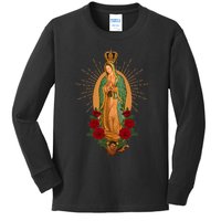 Our Lady Of Guadalupe Virgen De Guadalupe Virgin Mary Linda Kids Long Sleeve Shirt