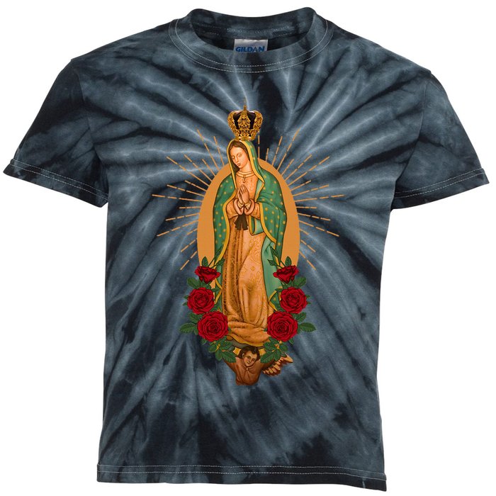 Our Lady Of Guadalupe Virgen De Guadalupe Virgin Mary Linda Kids Tie-Dye T-Shirt