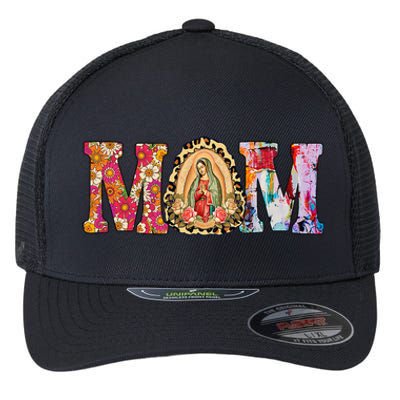 Our Lady of Guadalupe Saint Virgin Mary Mexican Mom Madre Flexfit Unipanel Trucker Cap