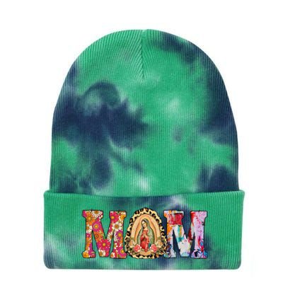 Our Lady of Guadalupe Saint Virgin Mary Mexican Mom Madre Tie Dye 12in Knit Beanie