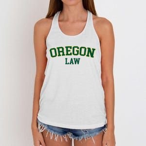 Oregon Law Oregon Bar Graduate Gift Lawyer College Women's Knotted Racerback Tank