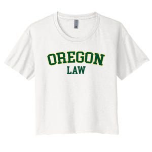 Oregon Law Oregon Bar Graduate Gift Lawyer College Women's Crop Top Tee