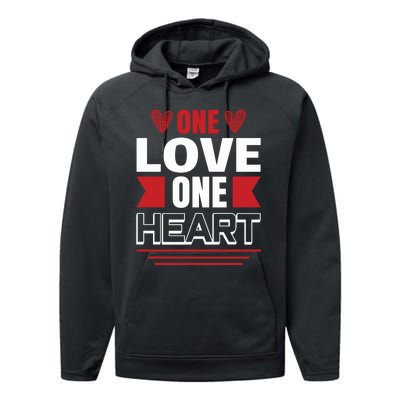 One Love One Heart Performance Fleece Hoodie