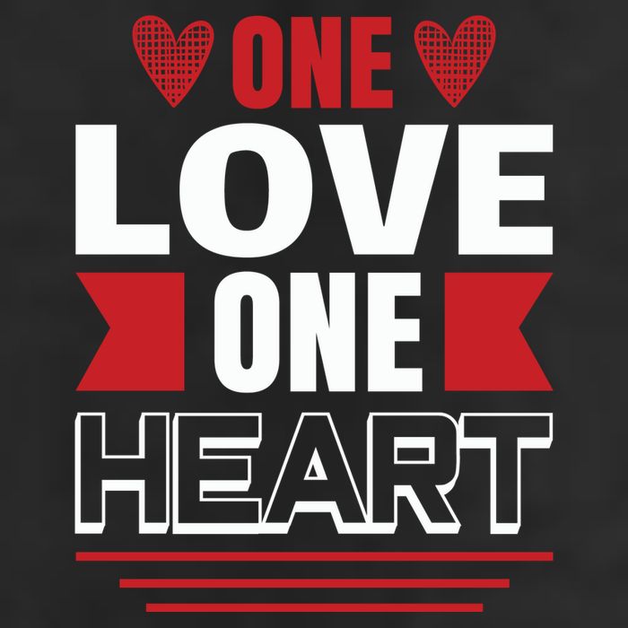 One Love One Heart 11oz C Handle Ceramic Mug
