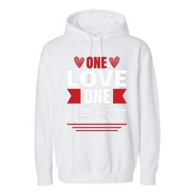 One Love One Heart Garment-Dyed Fleece Hoodie