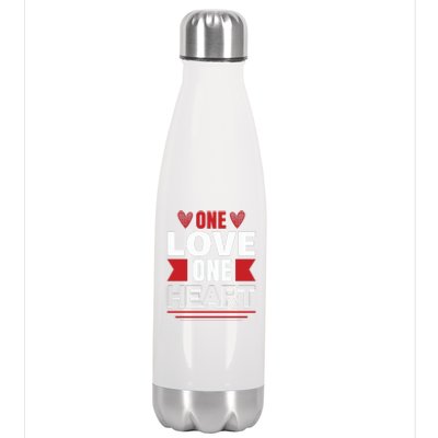 One Love One Heart Stainless Steel Insulated Water Bottle