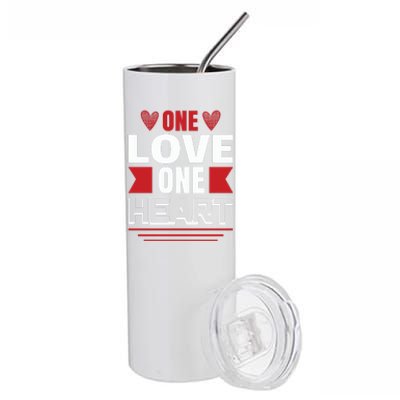 One Love One Heart Stainless Steel Tumbler