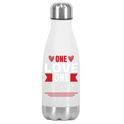 One Love One Heart Stainless Steel Insulated Water Bottle