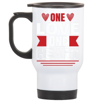 One Love One Heart Stainless Steel Travel Mug