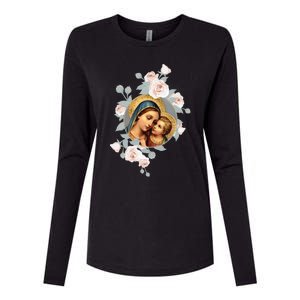 Our Lady Of Good Remedy Blessed Mother Mary Art Catholic Cute Gift Womens Cotton Relaxed Long Sleeve T-Shirt