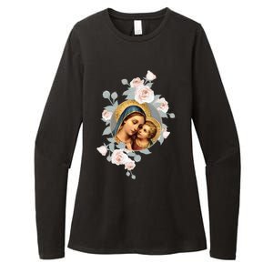 Our Lady Of Good Remedy Blessed Mother Mary Art Catholic Cute Gift Womens CVC Long Sleeve Shirt