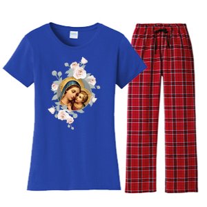 Our Lady Of Good Remedy Blessed Mother Mary Art Catholic Cute Gift Women's Flannel Pajama Set