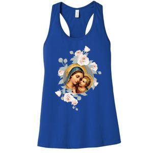 Our Lady Of Good Remedy Blessed Mother Mary Art Catholic Cute Gift Women's Racerback Tank