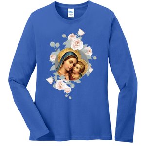 Our Lady Of Good Remedy Blessed Mother Mary Art Catholic Cute Gift Ladies Long Sleeve Shirt