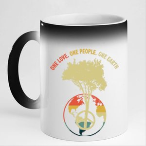 One Love One People One Earth Save Earth Happy Earth Day Gift 11oz Black Color Changing Mug