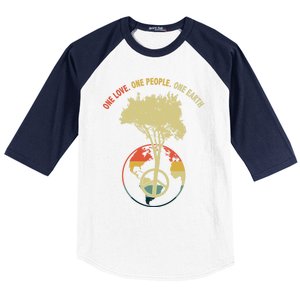 One Love One People One Earth Save Earth Happy Earth Day Gift Baseball Sleeve Shirt