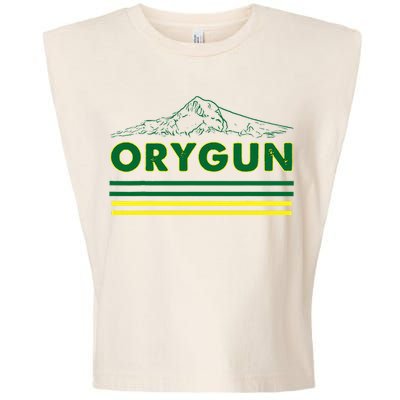 Oregon Lovers Orygun Outdoors Beautiful Mt. Hood Garment-Dyed Women's Muscle Tee