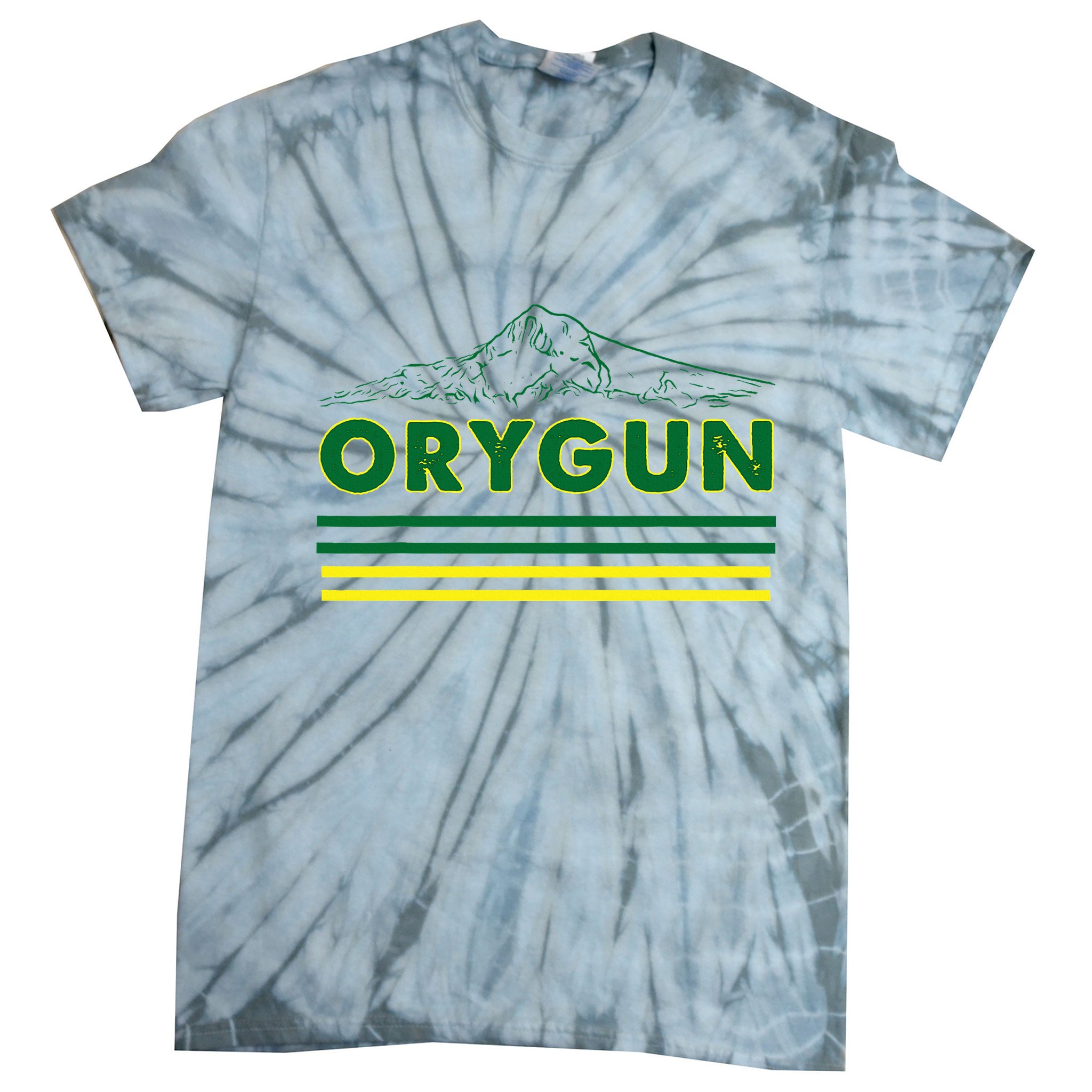 Oregon Lovers Orygun Outdoors Beautiful Mt. Hood Tie-Dye T-Shirt
