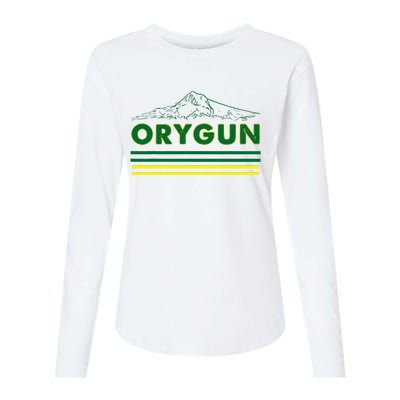 Oregon Lovers Orygun Outdoors Beautiful Mt. Hood Womens Cotton Relaxed Long Sleeve T-Shirt