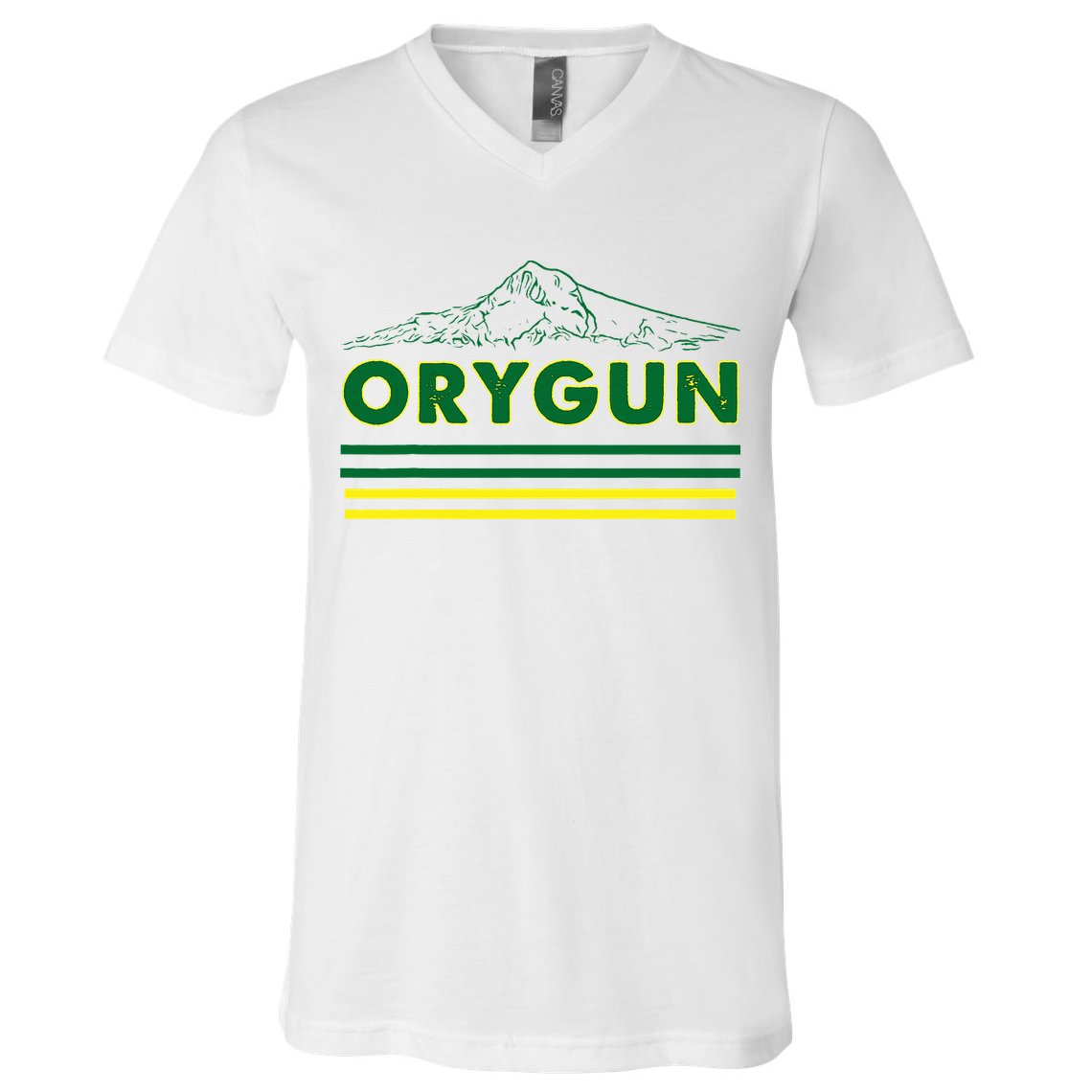 Oregon Lovers Orygun Outdoors Beautiful Mt. Hood V-Neck T-Shirt