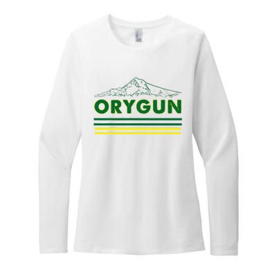 Oregon Lovers Orygun Outdoors Beautiful Mt. Hood Womens CVC Long Sleeve Shirt