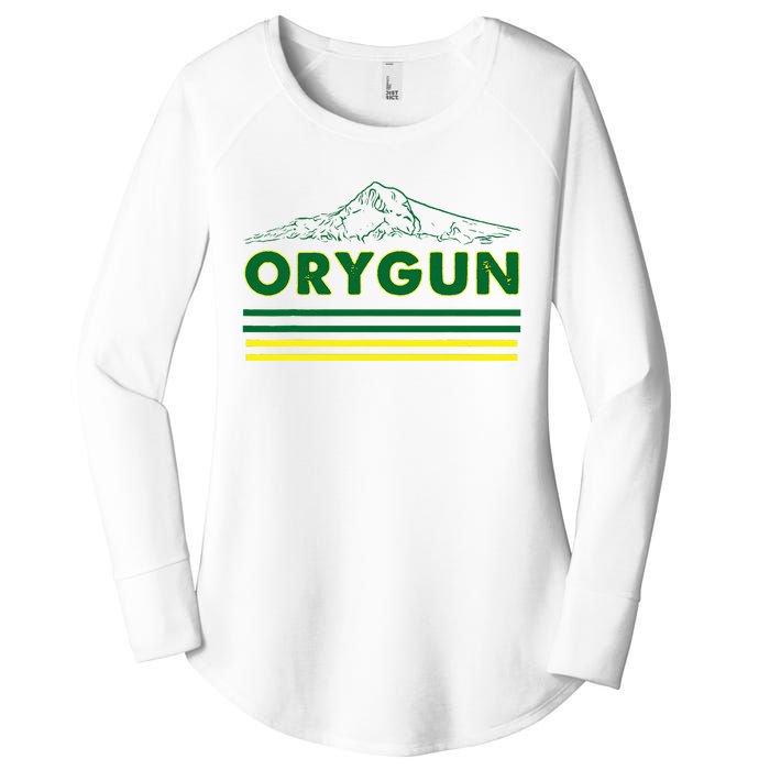 Oregon Lovers Orygun Outdoors Beautiful Mt. Hood Women's Perfect Tri Tunic Long Sleeve Shirt