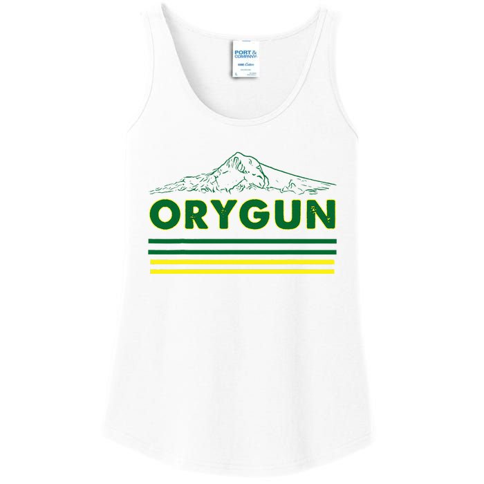 Oregon Lovers Orygun Outdoors Beautiful Mt. Hood Ladies Essential Tank