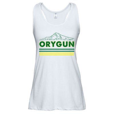 Oregon Lovers Orygun Outdoors Beautiful Mt. Hood Ladies Essential Flowy Tank