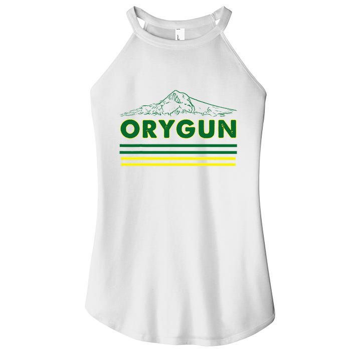 Oregon Lovers Orygun Outdoors Beautiful Mt. Hood Women's Perfect Tri Rocker Tank