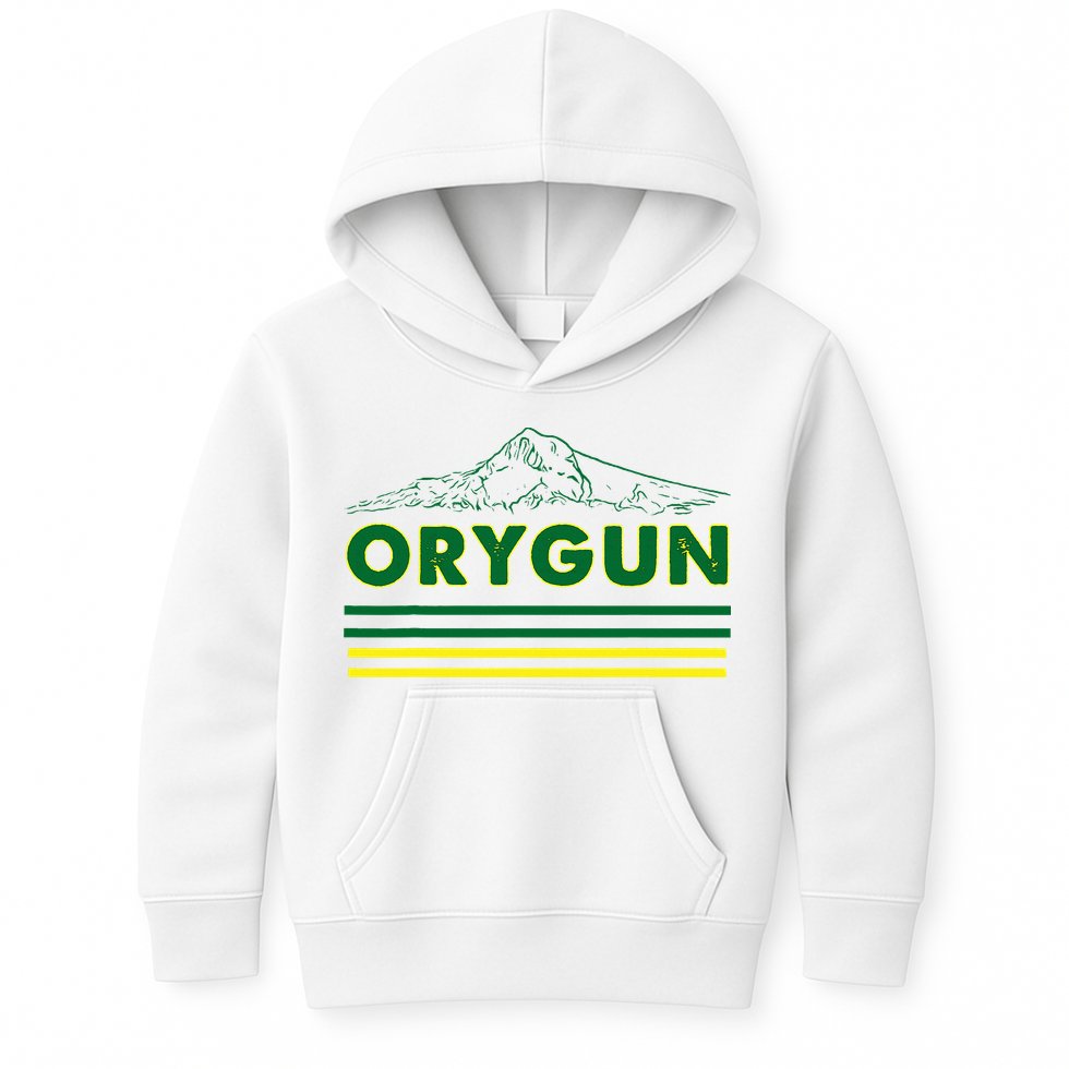 Oregon Lovers Orygun Outdoors Beautiful Mt. Hood Kids Hoodie