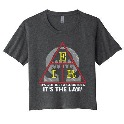 Ohms Law Ohms Law Triangle Electrical Engineer T Women's Crop Top Tee