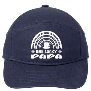 One Lucky Papa Gift St Patrick's Day Funny For Daddy Great Gift 7-Panel Snapback Hat