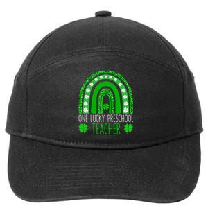 One Lucky Preschool Teacher St Patricks Day Funny Rainbow 7-Panel Snapback Hat