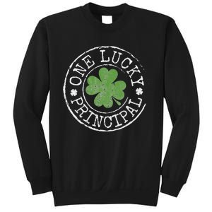 One Lucky Principal Irish Shamrocks Teacher St Patrick's Day Sweatshirt